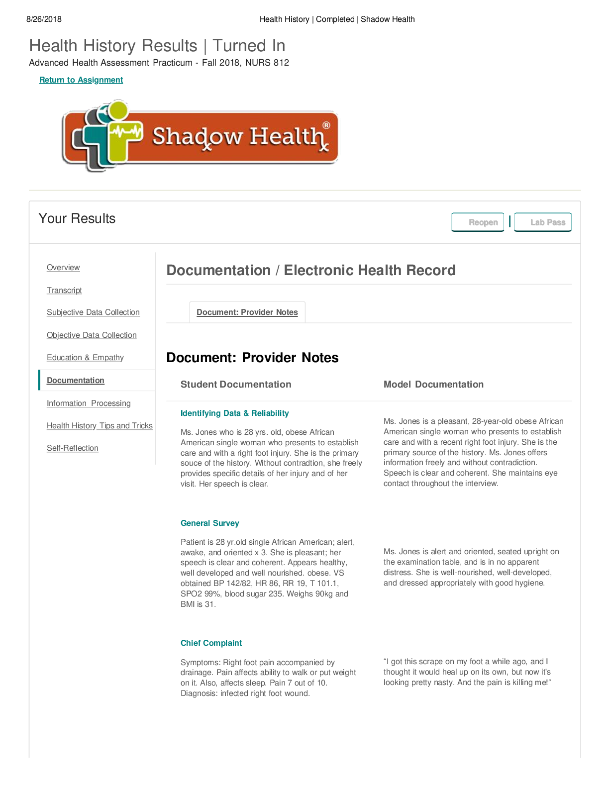 Preview of Tina Health History Documentation, All Correct Latest Review, (Latest 2021) Correct Study